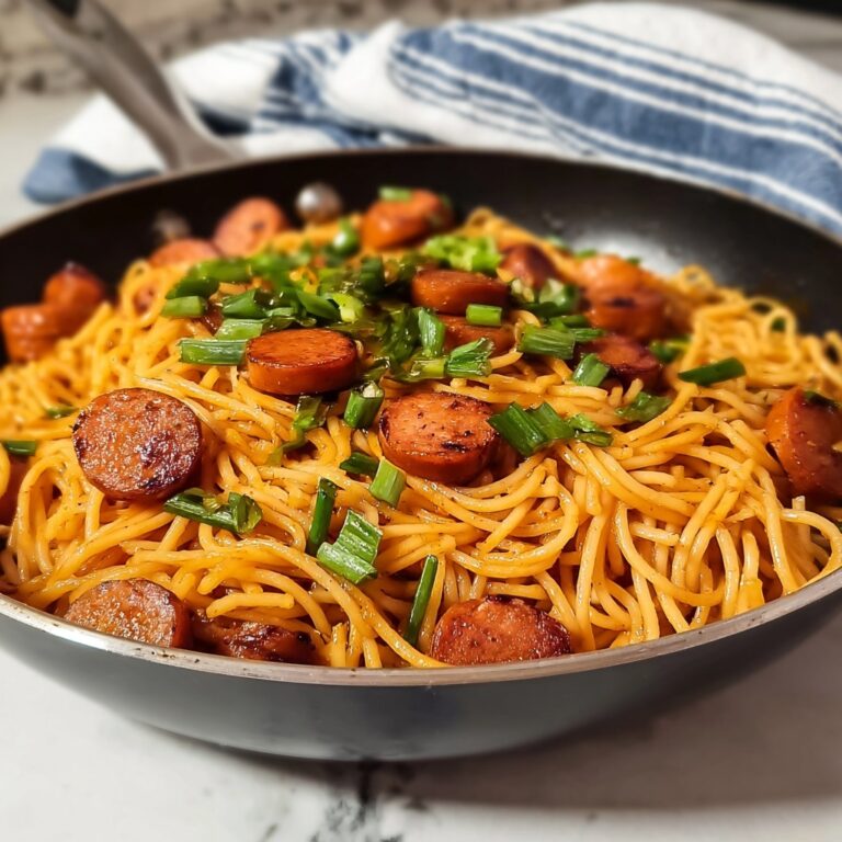 Sticky Honey Garlic Sausage Pasta Skillet: 5-Star Comfort Food Recipe